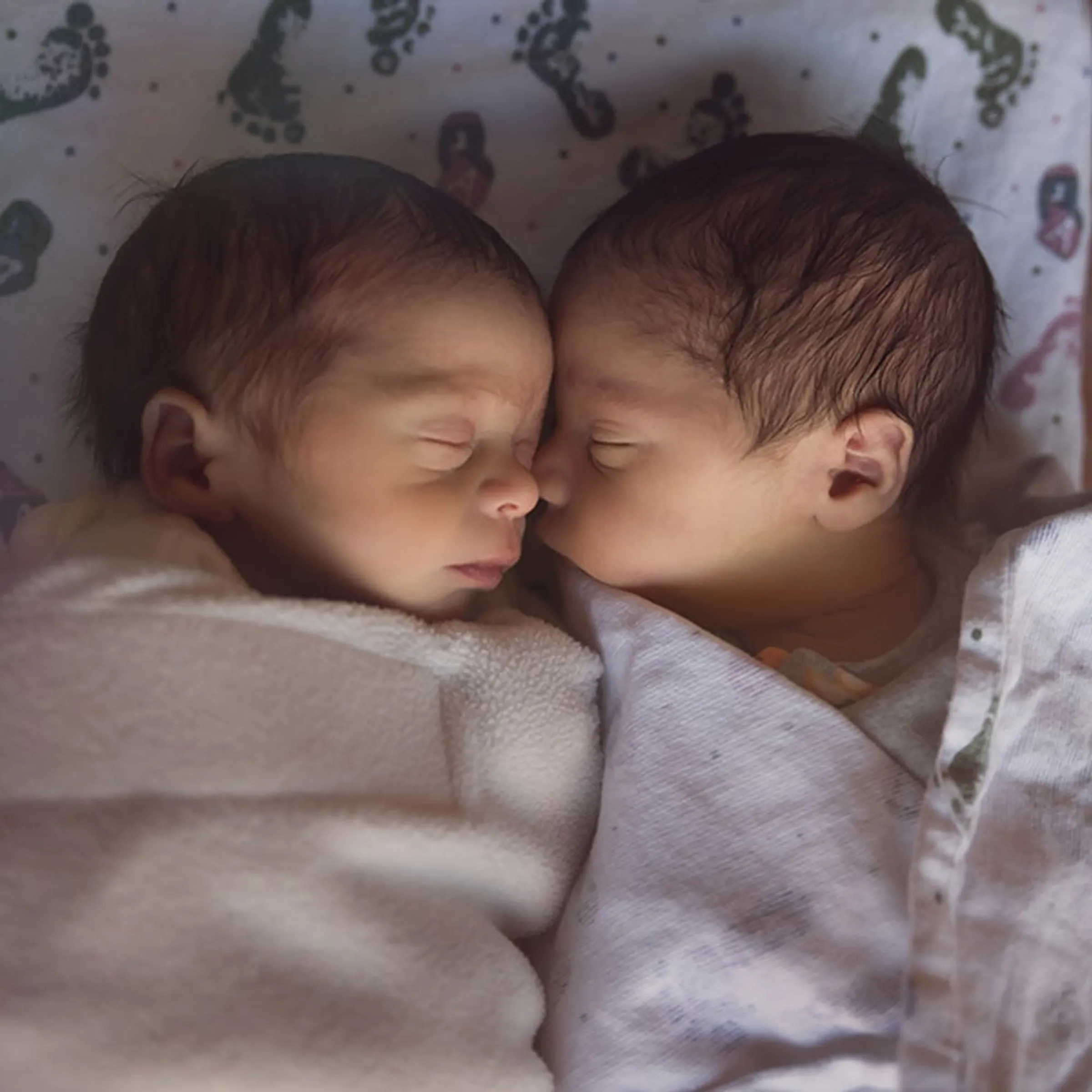 Seeing Nearly Double: These are the Rarest Kind of Twins. Image of newborn twins